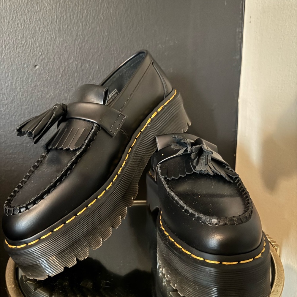 Dr. Martens Black Platform Loafers